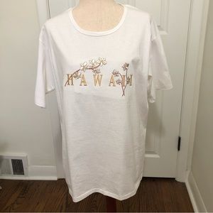 Anvil White Embroidered Pre Shrunk Cotton T Shirt